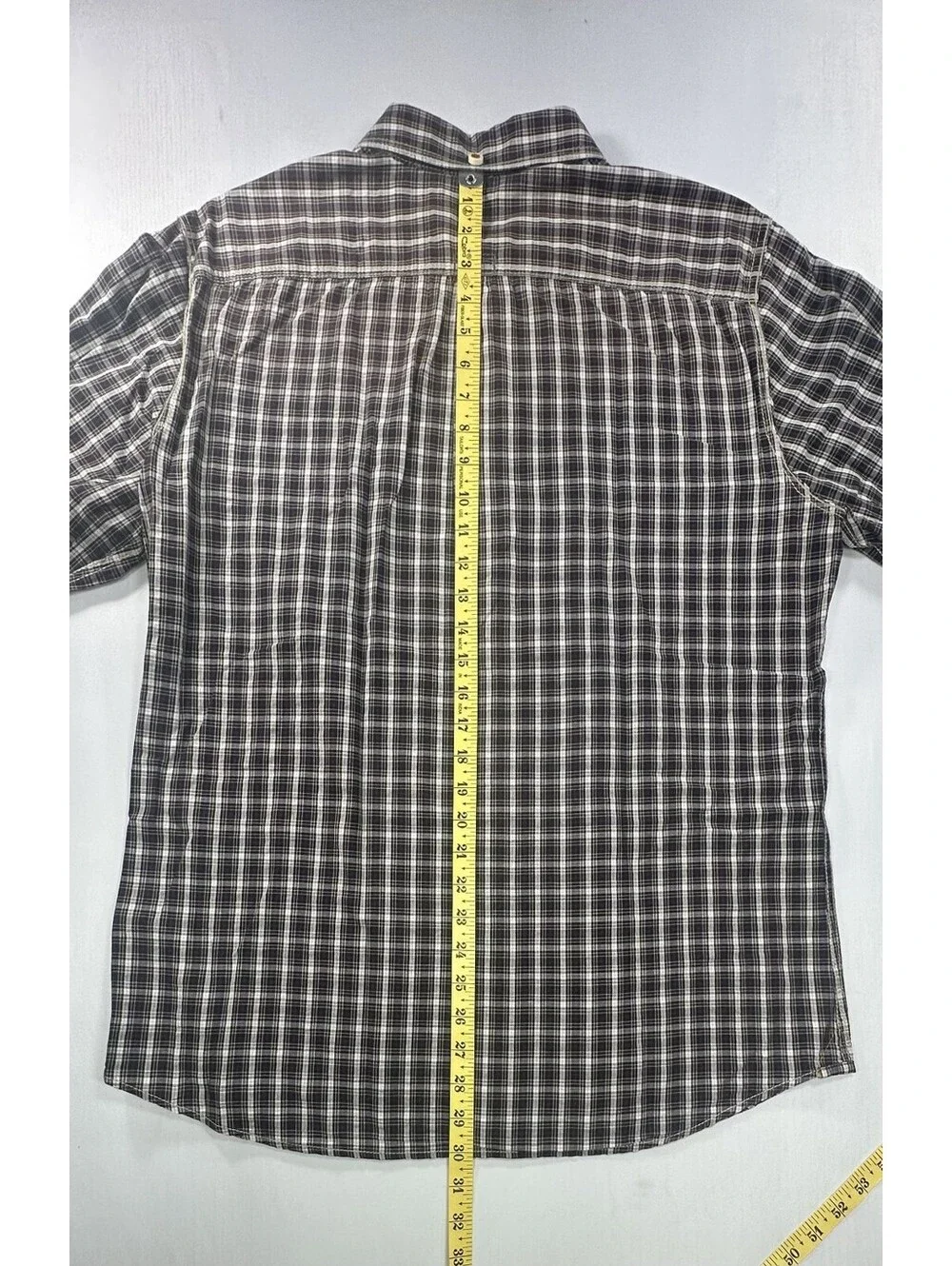 Banana Republic Vintage Check Pocket Button Up Brown Mens L